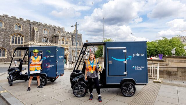 Amazon начала доставку на грузовых электровелосипедах в Норидже