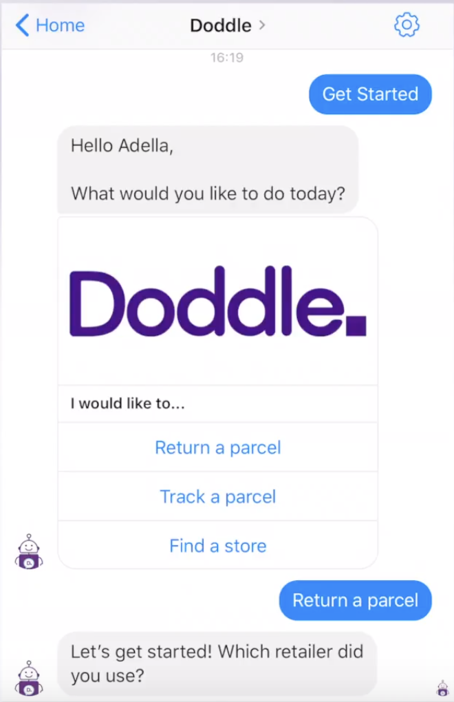 Doddle запустила чат-бота в Facebook для оформления возвратов