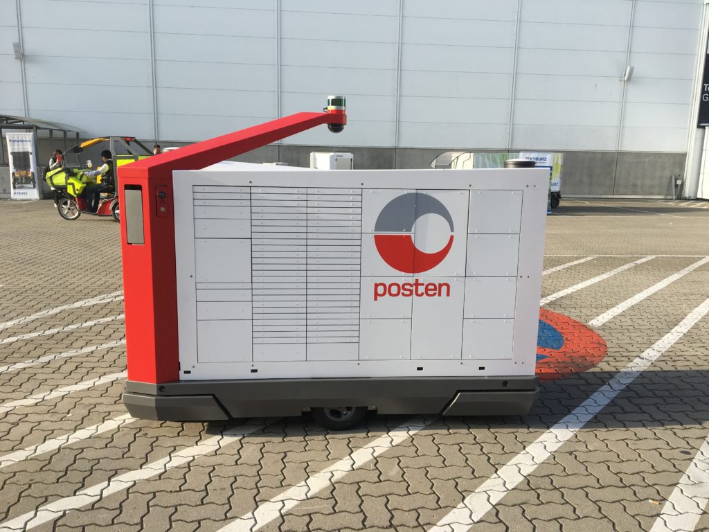 Kyburz представила электрическую автономную тележку для доставки на POST-EXPO 2018