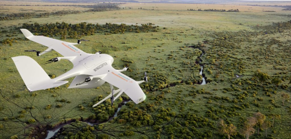 Wingcopter будет доставлять медицинские образцы и материалы дронами в Африке