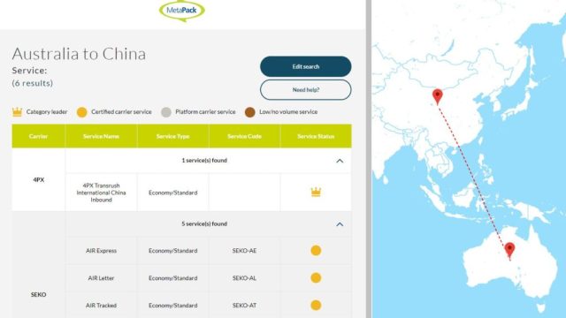 Инструмент Carrier Mapping от Metapack обеспечит глобальное покрытие